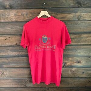 Vintage 1991 Daytona Beach Florida Joe Cool Red Destination T-Shirt
